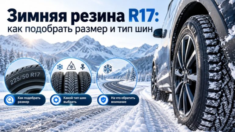 Зимняя резина R17: как подобрать размер и тип шин